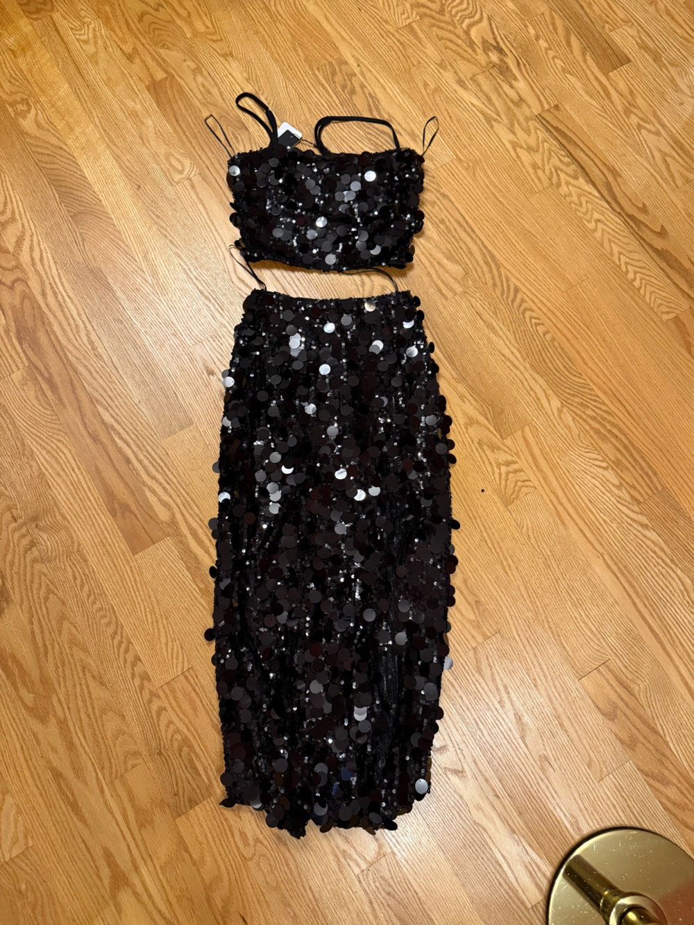 Fashion Nova Black Sequin set